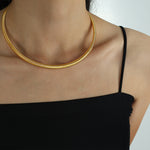 Load image into Gallery viewer, Threaded Wide Bangle Steel Collar Stud Set Titanium S5P258