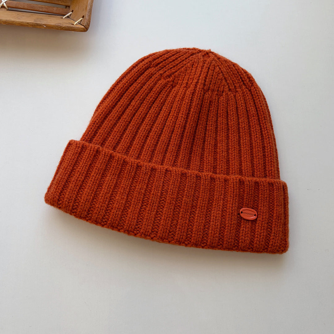 100 Percent Wool Solid Color Knit Beanie N6K285