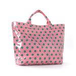 Load image into Gallery viewer, Women's Waterproof Color Block Polka Dot PVC Tote Bag N6J247