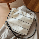 Load image into Gallery viewer, Polka Dot Stripe Cotton Linen Crossbody Bag N6F132