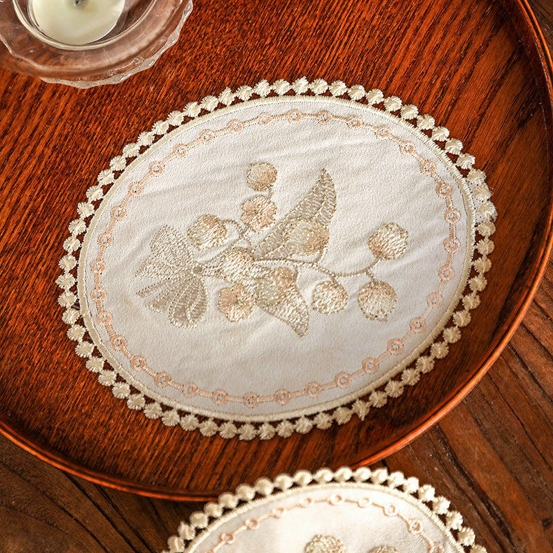 Lily of the Valley Lace Coaster Embroidery Cotton N6G030