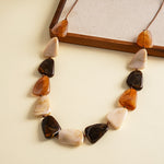 Load image into Gallery viewer, Womens Vintage Marbled Irregular Acrylic Necklace N6K184