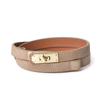 Load image into Gallery viewer, Matte Finish No-Hole Lock Buckle Genuine Leather Belt N6H324