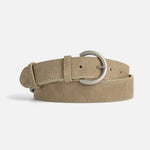 Load image into Gallery viewer, Matte Prong Buckle Genuine Leather Belt Women N6H325