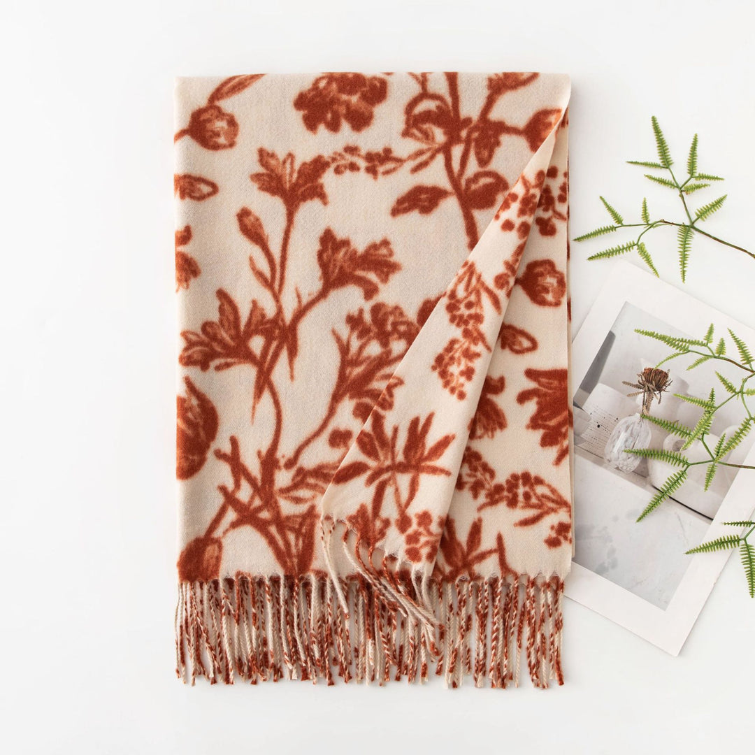 Printed Faux Cashmere Wrap  M5A189