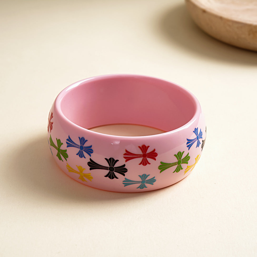 Womens Cross Print Acrylic Bracelet N6K140