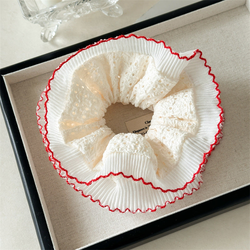 Double Layer Lace Continuous Loop Hair Tie S5P422