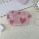 Load image into Gallery viewer, Plush Heart Coin Purse Makeup Bag Key Wallet S5P869
