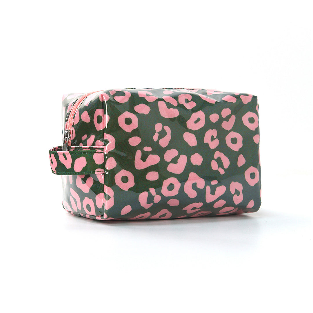 Unisex Waterproof Leopard Print PVC Cosmetic Bag N6J250