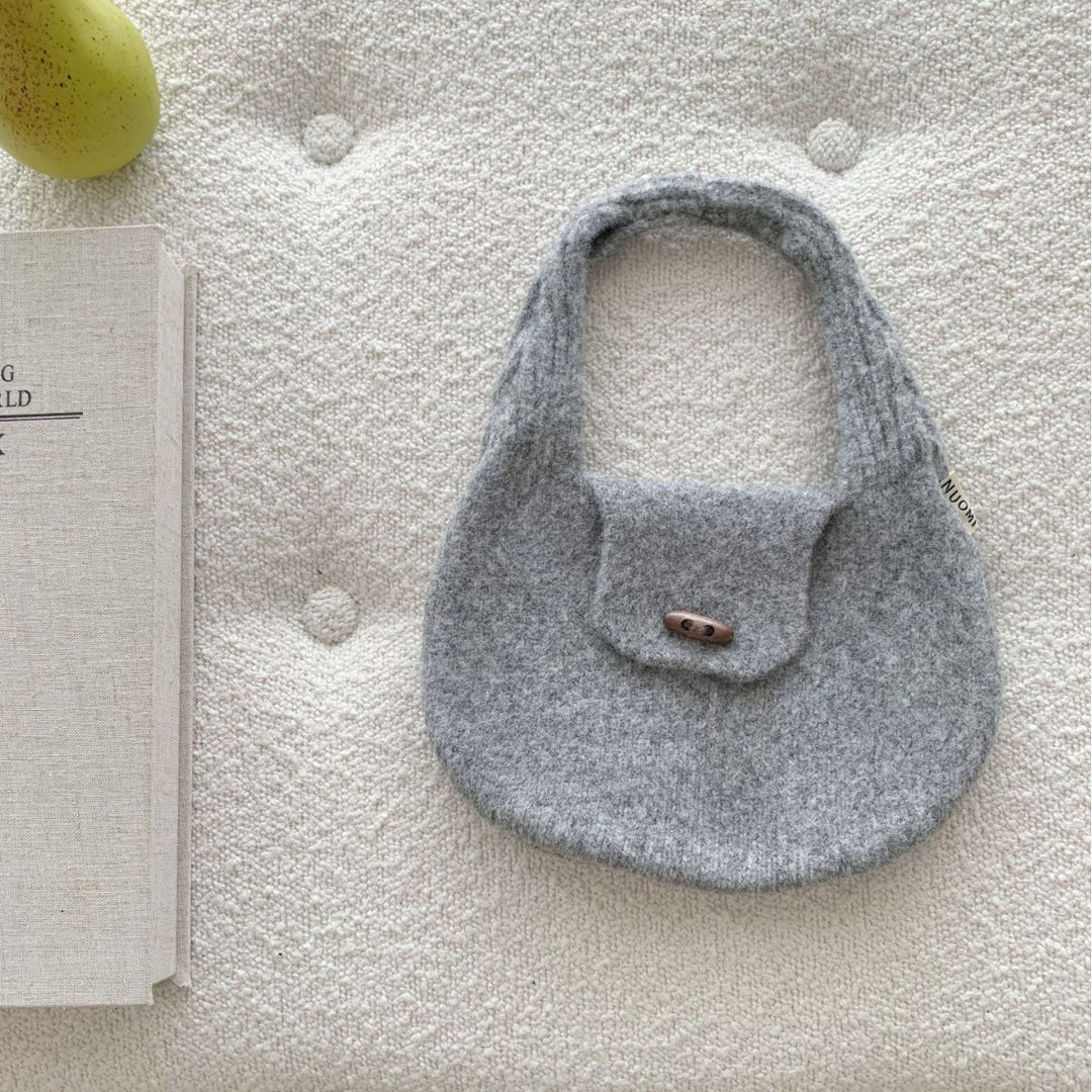 Soft Plush Knit Handbag Women Small Tote N6H314
