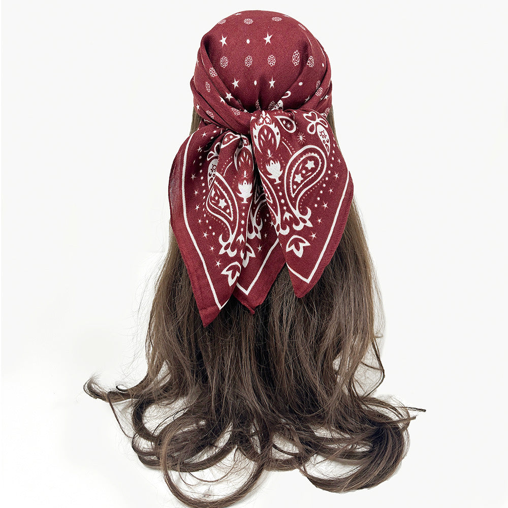 Paisley Bandana Scarf 70x70cm Houndstooth Hair Wrap N6G216