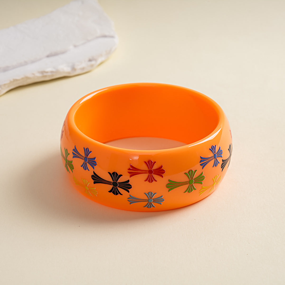 Womens Cross Print Acrylic Bracelet N6K140