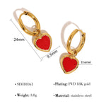 Load image into Gallery viewer, Vintage Drip Heart Ear Climber Crystal Titanium Steel S5P059
