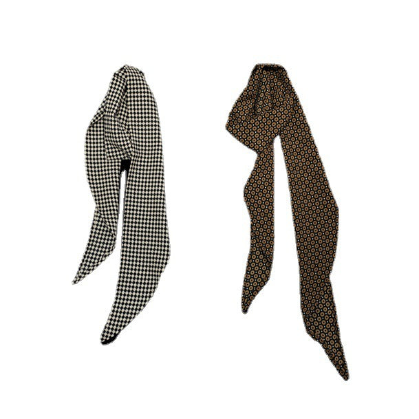 Simple French Thin Stripe Scarf Women Versatile M5A338