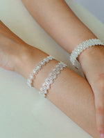 Load image into Gallery viewer, Lace Stripe Adjustable Cuff Bracelet Women N6C007
