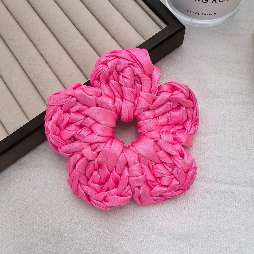 Satin Heart Silhouette Ponytail Hair Tie  S5P434