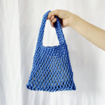 Load image into Gallery viewer, Crochet Cotton Rope Wristlet Beach Bag Inner Pocket N6E123
