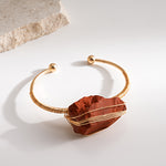 Load image into Gallery viewer, Vintage Natural Crystal Wire Wrap Bangle N6F282