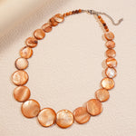 Load image into Gallery viewer, Womens Gradient Shell Beaded Necklace N6K187