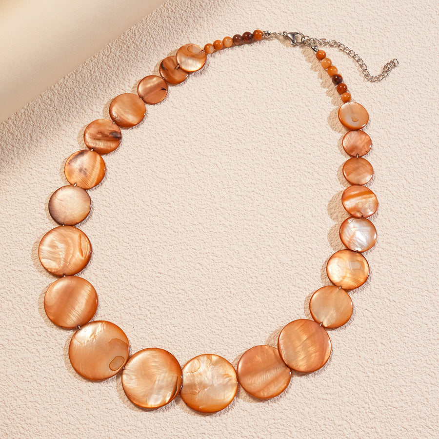Womens Gradient Shell Beaded Necklace N6K187