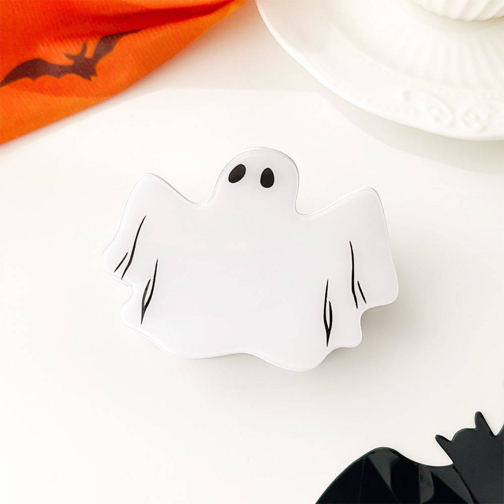 Halloween Ghost Pumpkin Acrylic Claw Clip S5P539