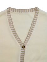 Load image into Gallery viewer, Color-Block V-Neck Sleeveless Knit Vest Women N6H305