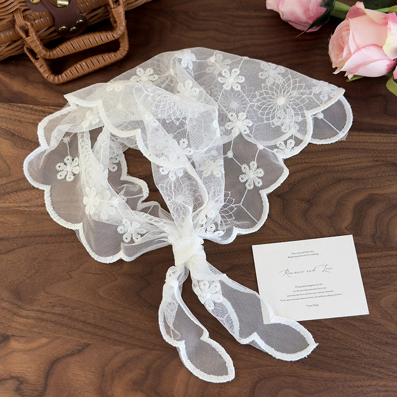 Retro Lace Floral Headscarf Bandana Women N6C004