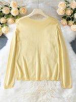 Load image into Gallery viewer, Round Neck Loose Fit Sweet Sweater Women N6D140