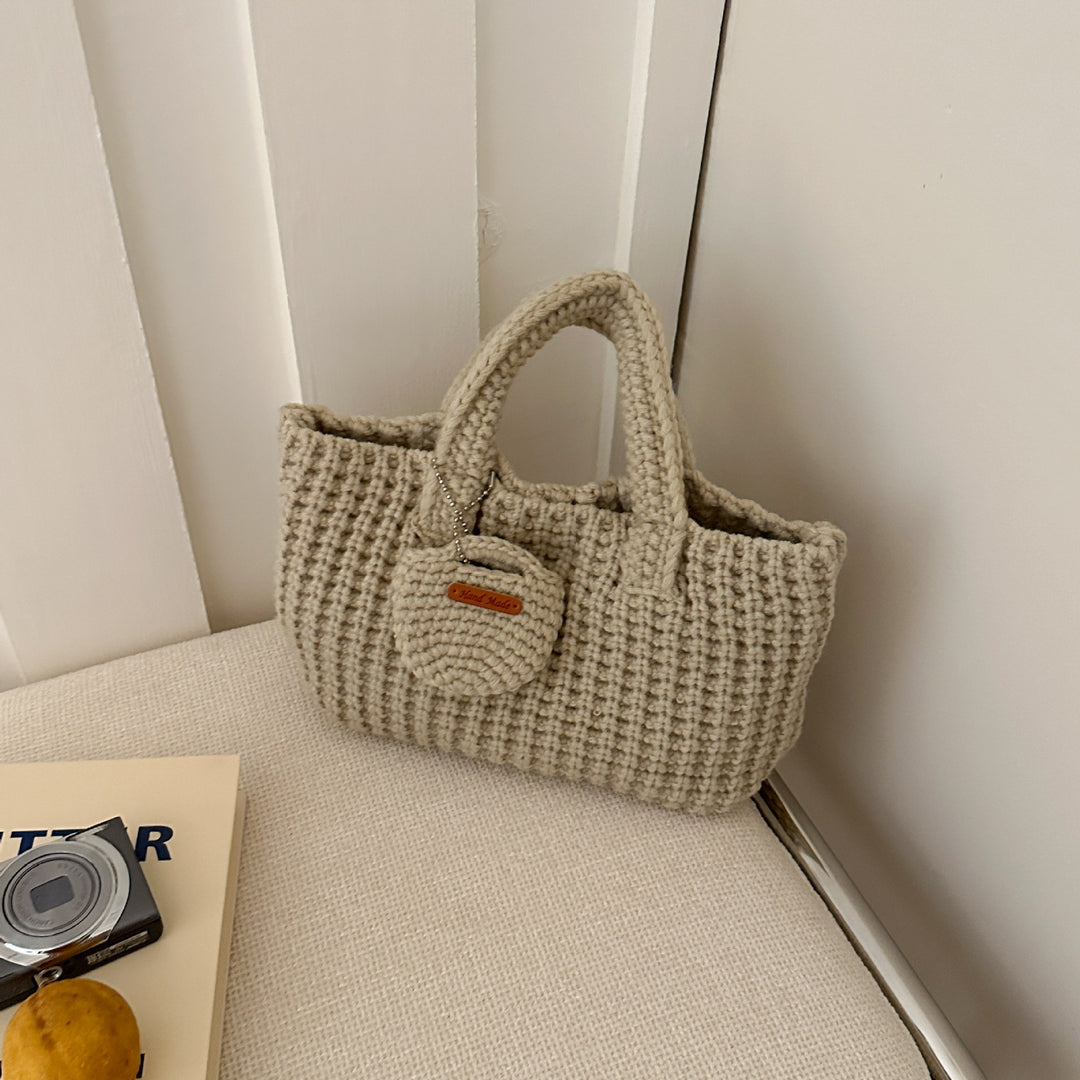 Women's Woven Cotton-Feel Shoulder Phone Bag N6J172