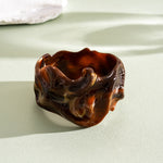 Load image into Gallery viewer, Oversized Resin Ombré Pleated Geometric Bangle N6H086