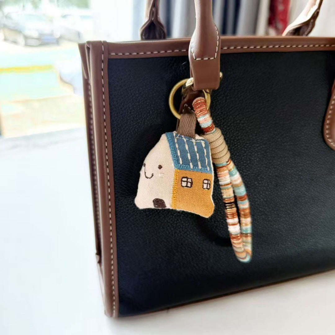 Embroidered Food Charm Bag Decor Car Keyring Gift N6G019
