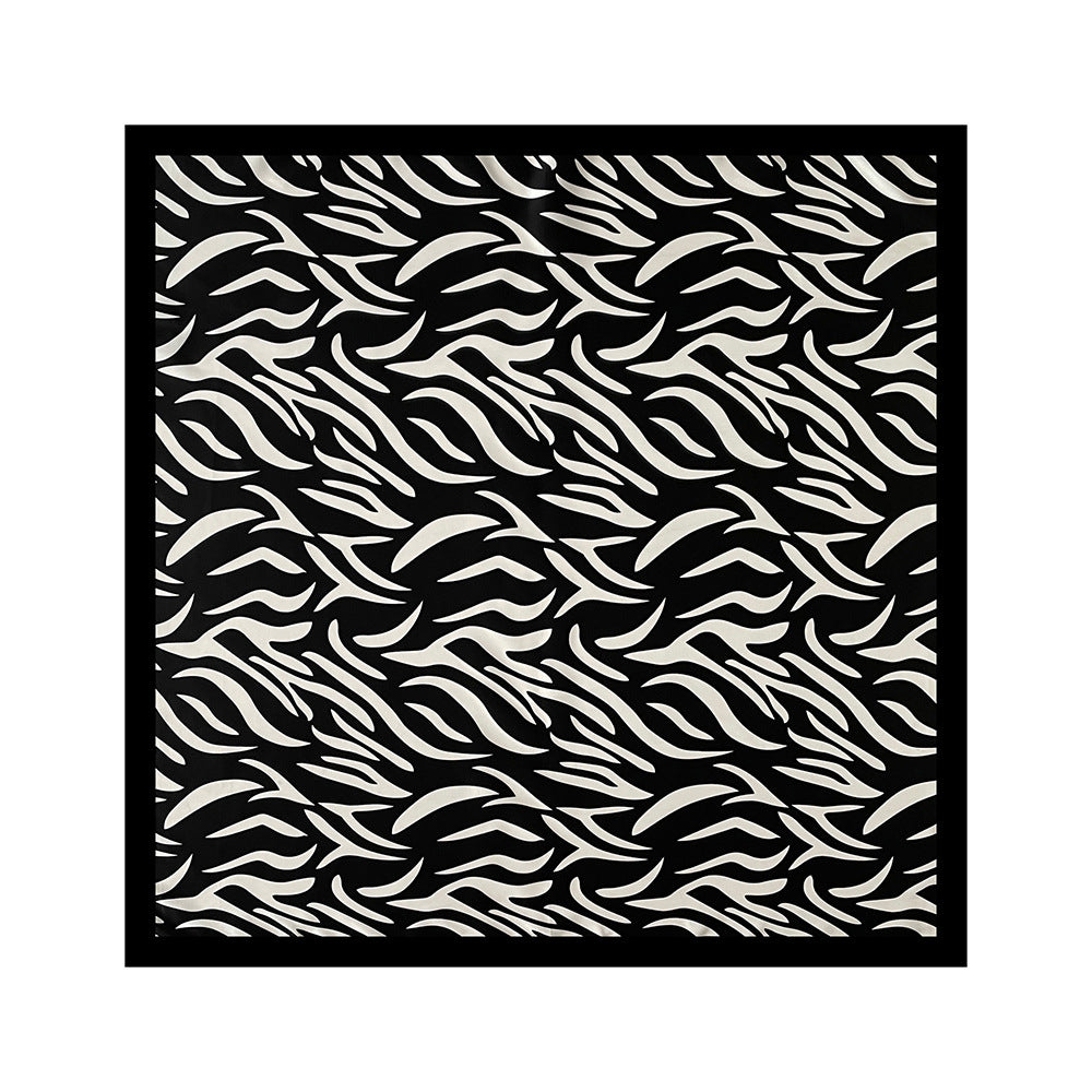 Animal Print Silk Scarf 90cm Square Lightweight Shawl N6G219