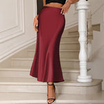 Load image into Gallery viewer, Satin High Waist Mermaid Skirt Lightweight Options N5Z613