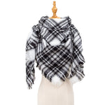 Load image into Gallery viewer, British Vintage Plaid Cashmere Feel Triangle Scarf N6K245