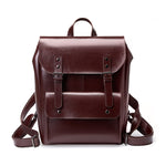 Load image into Gallery viewer, Genuine Leather Backpack Women 14" Vintage School N6F160