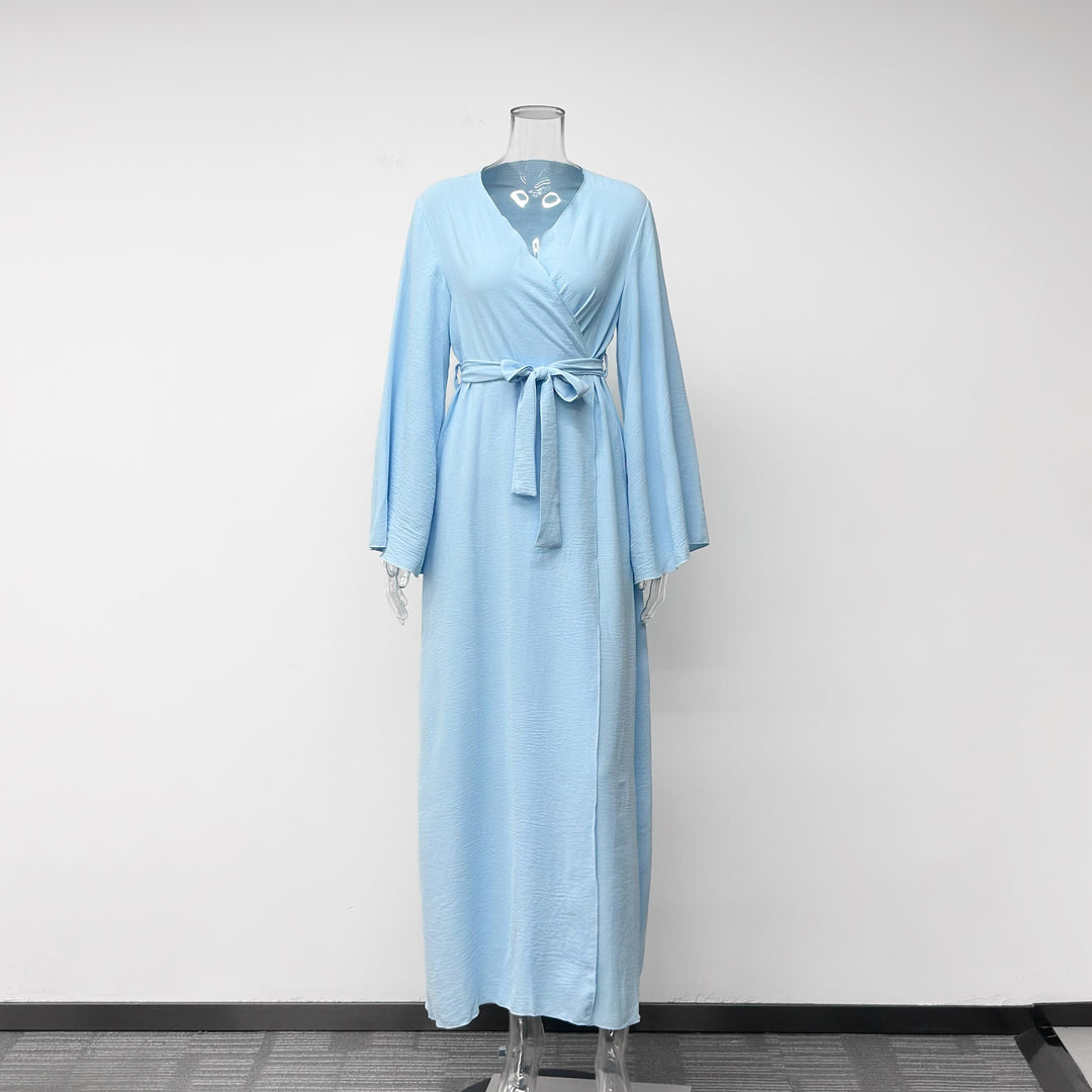 Two-Way Open Front Robe Dress Women N6C199