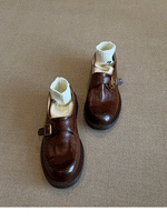Load image into Gallery viewer, Genuine Leather Platform Loafers Women N6C141