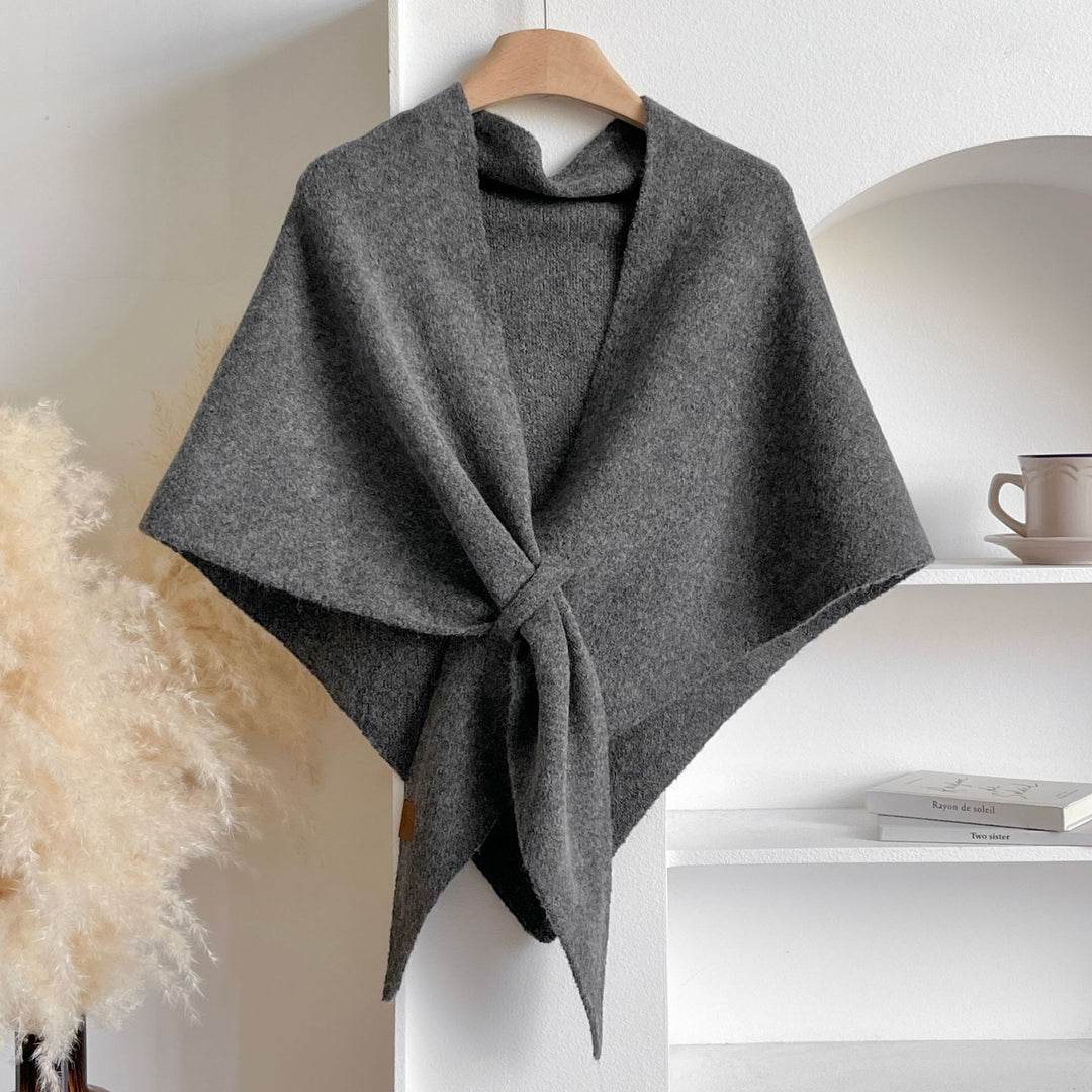 Luxury Triangle Cape Shawl Soft Knit Women Warm N6H237