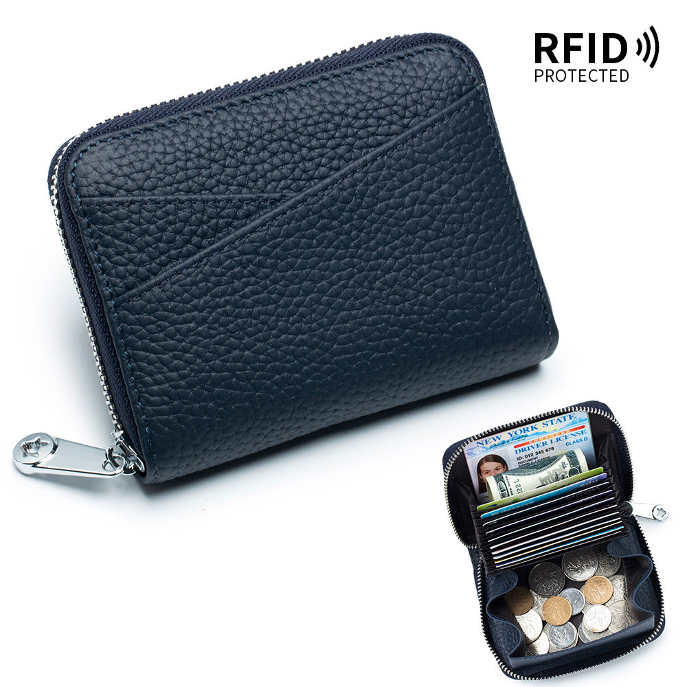 RFID Accordion Card Holder with Zip Coin Purse  N6D019