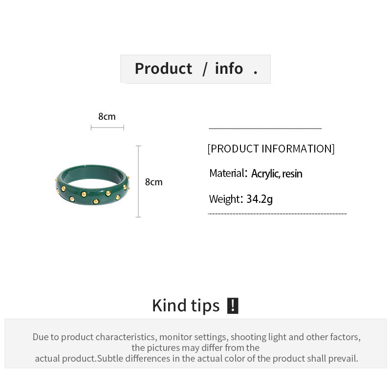 Womens Marbled Round Resin Bracelet N6K147