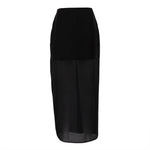 Load image into Gallery viewer, Double Layer Sheer Tulle Pencil Skirt High Waist Slit N6C195