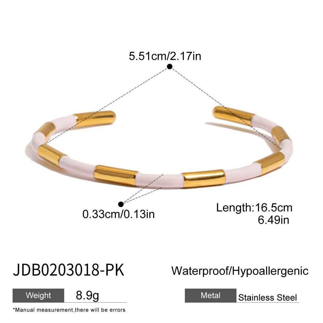 Steel Fadeproof Plated Bangle Mirror Finish S5P198