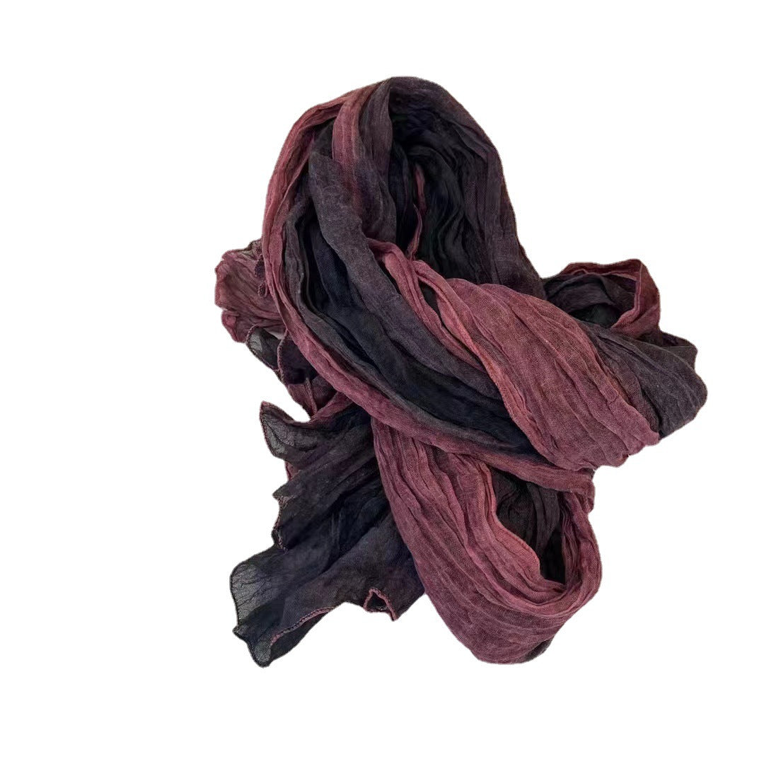 Ombre Crinkle Linen Blend Wrap  M5A241