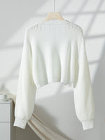 Load image into Gallery viewer, Solid Acrylic Knit Short Cardigan Women N6G261