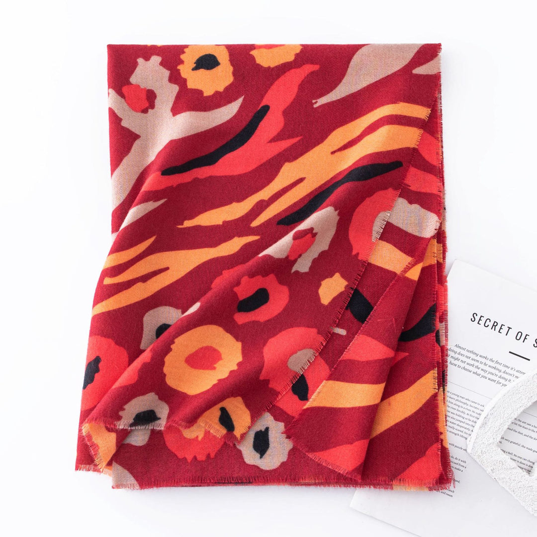 Faux Cashmere Floral Wrap  M5A147