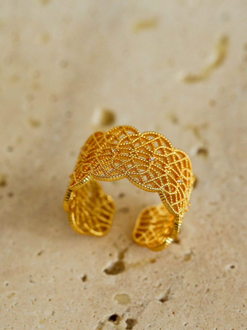 Lace Diamond Adjustable Ring Women N6C001