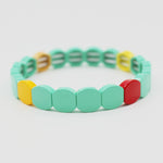 Load image into Gallery viewer, Multicolor Enamel Geometric Cuff Alloy Stove Fired S5P210