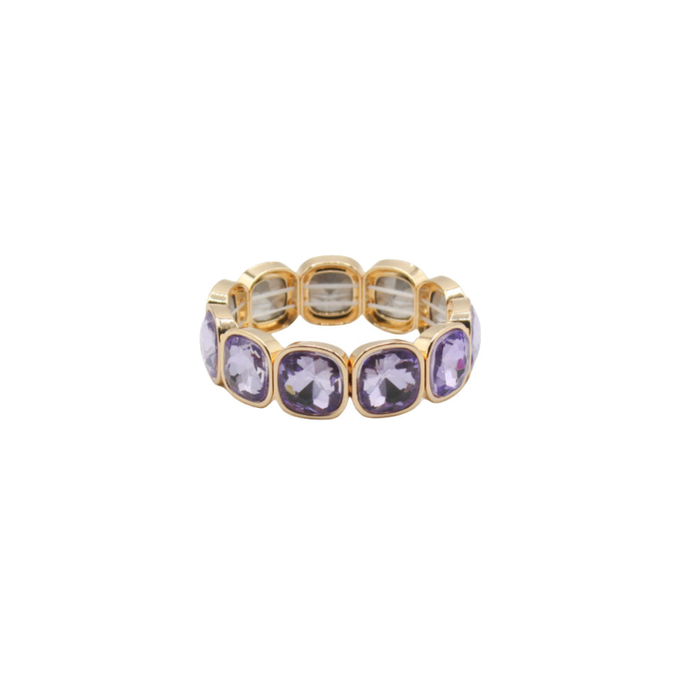Glass Floral Handband Cuff Enamel Crystal  S5P155