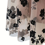 Load image into Gallery viewer, Elegant Floral Flocked Mesh A-Line Mini Skirt N6A123