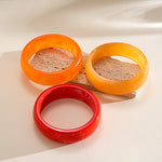 Load image into Gallery viewer, Oversized Resin Ombré Geometric Bangle Set 3-Piece N6H084